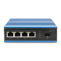 DIGITUS 4-Port 10/100Base-TX to 100Base-FX Industrial Ethernet Switch