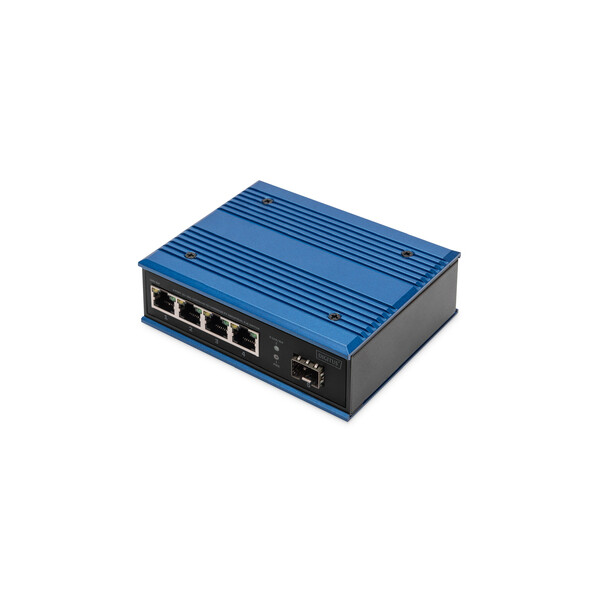 DIGITUS 4-port 10/100/1000BASE-TX+1000Base-FX Industrial PoE Switch