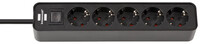 Brennenstuhl Ecolor Steckdosenleiste 5-fach schwarz 1,5m...