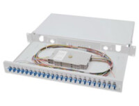 DIGITUS LWL Spleißbox, 1HE, bestückt, 24x LC DX, OS2