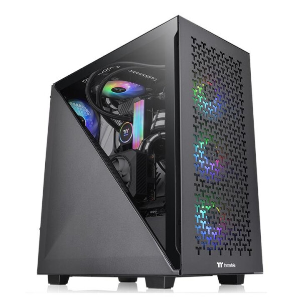 Thermaltake Divider 300 TG Air - Midi Tower - PC - Schwarz - ATX - micro ATX - Mini-ITX - SPCC - 14,5 cm