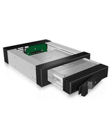 ICY BOX IB-129SSK-B - 13,3 cm (5.25") - Frontblende - 2.5/3.5" - SATA - SATA II - SATA III - Serial Attached SCSI (SAS) - Schwarz - Aluminium