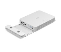 Logitech Compute Mount - Monitor-Stativ CPU-Halterung - USFF - 75 x 75,100 x 100 mm - Weiß - Schraube - Logitech RoomMate - Google Meet compute system - Intel NUC