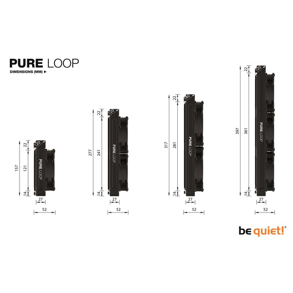 Be Quiet! PURE LOOP 120mm - All-in-One-Flüssigkeitskühler - 12 cm - Schwarz