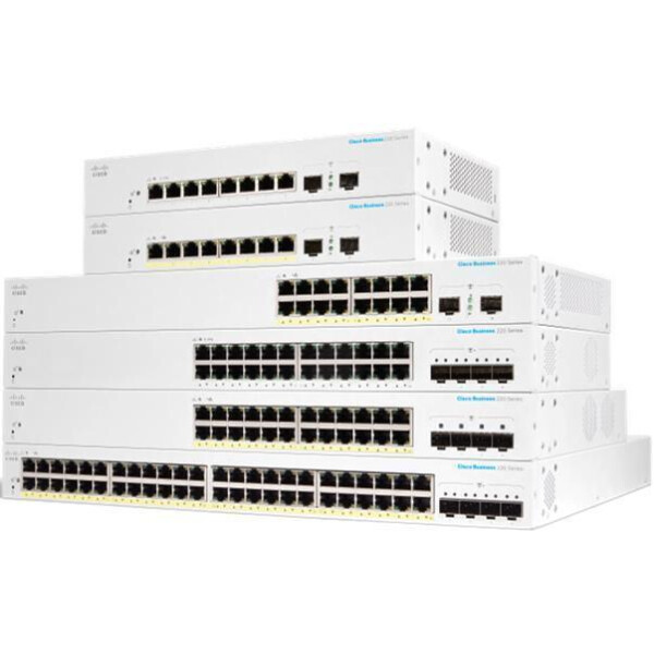 Cisco CBS220-48P-4X-EU - Managed - L2 - Gigabit Ethernet (10/100/1000) - Power over Ethernet (PoE) - Rack-Einbau