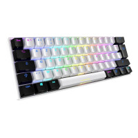 Sharkoon SGK50 S4 - 60% - RF kabellos + USB - AZERTY - RGB-LED - Weiß