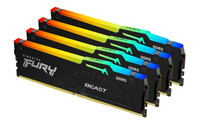 Kingston FURY Beast 128 GB 5200 MT/s DDR5 CL40 DIMM (4er-Kit) RGB XMP - 128 GB - 4 x 32 GB - DDR5 - 288-pin DIMM