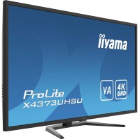 Iiyama ProLite 43" (108 cm) Monitor mit 4K Auflösung und einer Leistung von vier Displays in einem einzigem Gerät - 108 cm (42.5") - 3840 x 2160 Pixel - 4K Ultra HD - 3 ms - Schwarz
