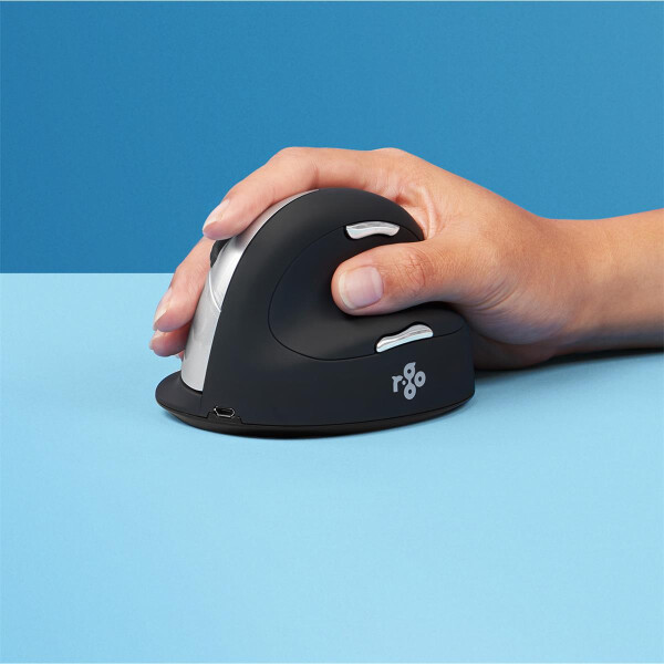 R-Go HE Mouse Vertical Mouse Wireless Right - Maus - 5 Tasten