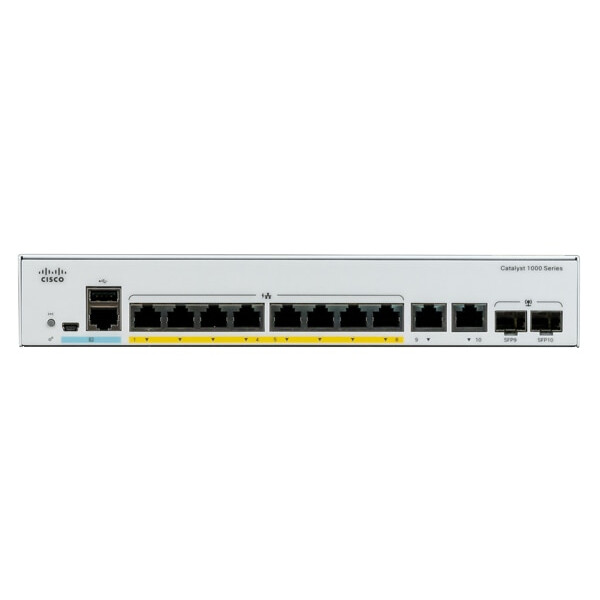 Cisco Catalyst C1000-8T-2G-L - Managed - L2 - Gigabit Ethernet (10/100/1000) - Vollduplex