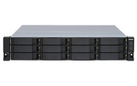 QNAP TL-R1200S-RP - HDD / SSD-Gehäuse - 2.5/3.5" - Serial ATA III - 6 Gbit/s - Hot-Swap - Schwarz - Grau