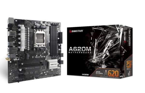 Biostar A620MP-E PRO - AMD - Sockel AM5 - AMD Ryzen 7000 Series - DDR5-SDRAM - 128 GB - DIMM
