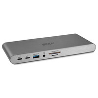 Lindy 43349 - Kabelgebunden - USB 3.2 Gen 1 (3.1 Gen 1) Type-C - 100 W - 10,100,1000 Mbit/s - Silber - MicroSD (TransFlash) - SD