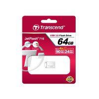 Transcend JetFlash 710S 64GB - 64 GB - USB Typ-A - 3.2 Gen 1 (3.1 Gen 1) - Ohne Deckel - 3,3 g - Silber