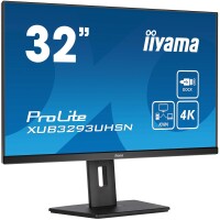 Iiyama ProLite 31.5" (80 cm) Desktop-Monitor mit IPS-Panel-Technologie - einem KVM-Switch - USB-C-Dock und RJ45 (LAN) Anschluss - 80 cm (31.5") - 3840 x 2160 Pixel - 4K Ultra HD - LCD - 4 ms - Schwarz