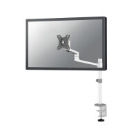 Neomounts DS60-425WH1 Monitorarm 17-27" - platzsparend - Klemme/Durchführung - 8 kg - 43,2 cm (17") - 68,6 cm (27") - 100 x 100 mm - Weiß