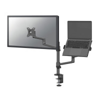 Neomounts DS20-425BL2 Monitorarm mit Laptop-Halterung 17-27" - platzsparend - Laptop- & Monitorarm - Schwarz - Stahl - 43,2 cm (17") - 68,6 cm (27") - 68,6 cm (27")
