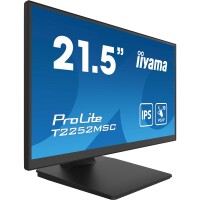 Iiyama ProLite 21.5" (54.5 cm) PCAP 10-Punkt Multi-Touch-Monitor mit Edge-to-Edge Glas Design - IPS-Panel-Technologie und Anti-Fingerprint-Beschichtung - 54,6 cm (21.5") - 1920 x 1080 Pixel - Full HD - LCD - 5 ms - Schwarz