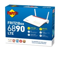 FRITZ! AVM FRITZ!Box 6890 LTE International - Wi-Fi 5 (802.11ac) - Dual-Band (2,4 GHz/5 GHz) - Eingebauter Ethernet-Anschluss - 3G - Rot - Weiß - Tabletop-Router