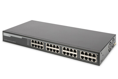 DIGITUS 16-Port 10G Ethernet PoE+ Injektor, 802.3at, 250 W