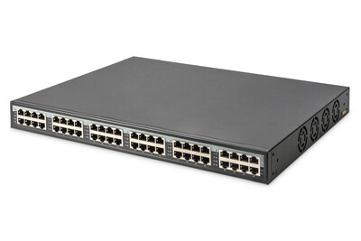 DIGITUS 24-Port 10G Ethernet PoE+ Injektor, 802.3at, 370 W
