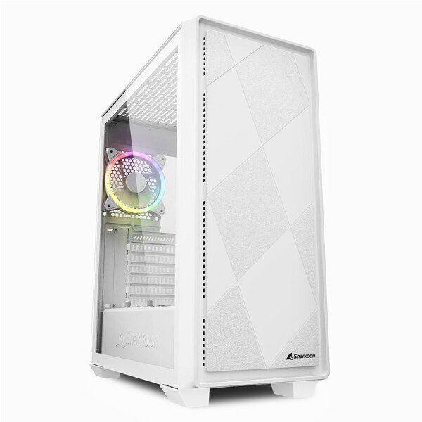 Sharkoon VS8 RGB - Midi Tower - PC - Weiß - ATX - micro ATX - Mini-ITX - Gehärtetes Glas - 15,8 cm