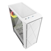 Sharkoon VS8 RGB - Midi Tower - PC - Weiß - ATX - micro ATX - Mini-ITX - Gehärtetes Glas - 15,8 cm