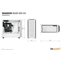 Be Quiet! Shadow Base 800 DX White - Midi Tower - PC - Weiß - ATX - EATX - micro ATX - Mini-ITX - Acrylnitril-Butadien-Styrol (ABS) - Stahl - Gehärtetes Glas - Multi