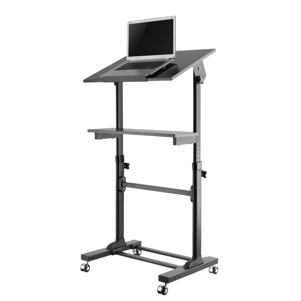 Techly Universal Trolley für Notebook, 103-125 cm, schwarz