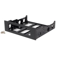 StarTech.com Speichereinschubadapter für 3.5" (8.9cm) Festplatten auf 5.25" (13.3cm) Schacht - 13,3 cm (5.25") - Frontblende - Schwarz - 3.5" - Kunststoff - 133,4 mm