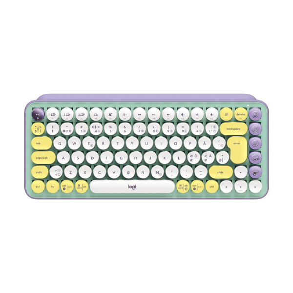 Logitech POP Keys Wireless Mechanical Keyboard With Emoji Keys - Mini - RF Wireless + Bluetooth - Mechanischer Switch - QWERTY - Mintfarbe