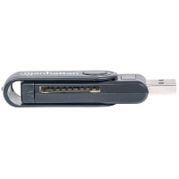 Manhattan USB 3.2 Gen 1 Mini Multi-Card Reader/Writer, USB-A-Stecker, 24-in-1, 5 Gbit/s Üb