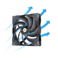 Thermaltake Lüfter Swafan GT14 1-Fan-Pack Black retail - Gehäuse-Lüfter