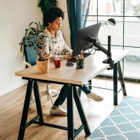 Ergotron NX Series NX MONITOR ARM BLACK - Klemme - 8 kg - 86,4 cm (34") - 100 x 100 mm - Höhenverstellung - Schwarz