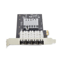 StarTech.com 4-Port GbE SFP Netzwerkkarte, PCIe 2.0 x2 (x4, x8, x16 Kompatibel), Intel I35