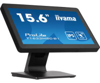 Iiyama ProLite Ein 15.6" (39.5 cm) PCAP 10-Punkt-Multitouch-Monitor mit Edge-to-Edge Glas und IPS-Panel-Technologie - 39,6 cm (15.6") - 1920 x 1080 Pixel - Full HD - LCD - 5 ms - Schwarz