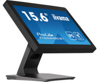 Iiyama ProLite Ein 15.6" (39.5 cm) PCAP 10-Punkt-Multitouch-Monitor mit Edge-to-Edge Glas und IPS-Panel-Technologie - 39,6 cm (15.6") - 1920 x 1080 Pixel - Full HD - LCD - 5 ms - Schwarz