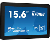 Iiyama ProLite Ein 15.6" (39.5 cm) PCAP Open Frame 10-Punkt-Multitouch-Monitor mit Edge-to-Edge Glas und IPS-Panel-Technologie - 39,6 cm (15.6") - 1920 x 1080 Pixel - Full HD - 5 ms - Schwarz