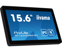 Iiyama ProLite Ein 15.6" (39.5 cm) PCAP Open Frame 10-Punkt-Multitouch-Monitor mit Edge-to-Edge Glas und IPS-Panel-Technologie - 39,6 cm (15.6") - 1920 x 1080 Pixel - Full HD - 5 ms - Schwarz