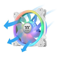 Thermaltake SWAFAN 12 RGB Radiator Fan TT Premium Edition White - Luftkühlung - 12 cm - 500 RPM - 2000 RPM - 36,5 dB - 54,85 cfm