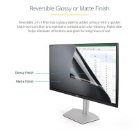 StarTech.com Displayschutzfolie für 23,8 Zoll (60cm) PC Display - Monitor Blickschutzfolie - Bildschirmsichtschutz - Blau Licht Filter - 16:9 Breitbild - Matt/Hochglanz - 60,5 cm (23.8 Zoll) - 16:9 - Monitor - Rahmenloser Blickschutzfilter - Privatsphäre