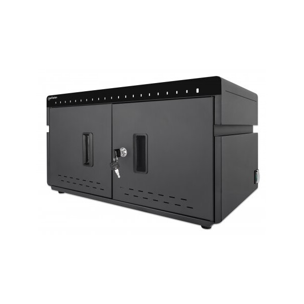 Manhattan 20-Port Ladeschrank 360 W, 20 USB-C PD-Ports, geräumige Fächer für Handys und Ta