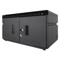 Manhattan 20-Port Ladeschrank 360 W, 20 USB-C PD-Ports, geräumige Fächer für Handys und Ta