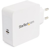 StarTech.com USB-C Ladegerät - USB-C Laptop Ladegerät 60W PD - 2m Kabel - Universeller kompakter Typ-C Stromadapter - Dell XPS/Lenovo X1 Carbon/HP EliteBook/MacBook - USB IF/CE zertifiziert - Drinnen - AC - 20 V - Weiß