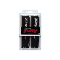 Kingston FURY Beast 128 GB 5600 MT/s DDR5 CL40 DIMM (4er-Kit) Black XMP - 128 GB - 4 x 32 GB - DDR5 - 288-pin DIMM - Schwarz