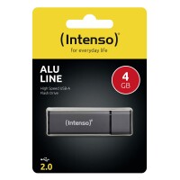 Intenso Alu Line - 4 GB - USB Typ-A - 2.0 - 28 MB/s - Kappe - Anthrazit