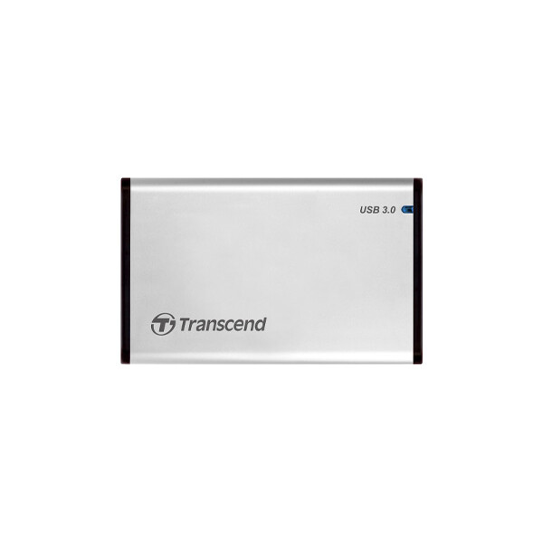 Transcend StoreJet 25S3 - HDD / SSD-Gehäuse - 2.5 Zoll - Serial ATA III - 6 Gbit/s - USB Anschluss - Silber