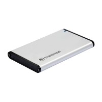 Transcend StoreJet 25S3 - HDD / SSD-Gehäuse - 2.5 Zoll - Serial ATA III - 6 Gbit/s - USB Anschluss - Silber