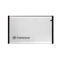 Transcend StoreJet 25S3 - HDD / SSD-Gehäuse - 2.5 Zoll - Serial ATA III - 6 Gbit/s - USB Anschluss - Silber