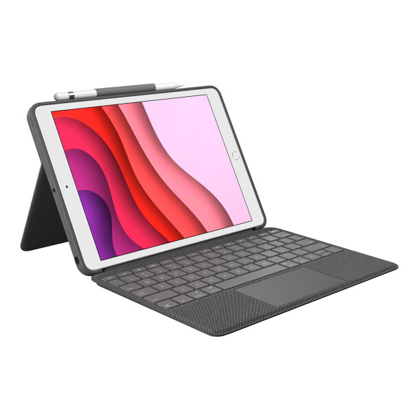 Logitech Combo Touch - QWERTY - Spanisch - Touchpad - 1,8 cm - 1 mm - Apple